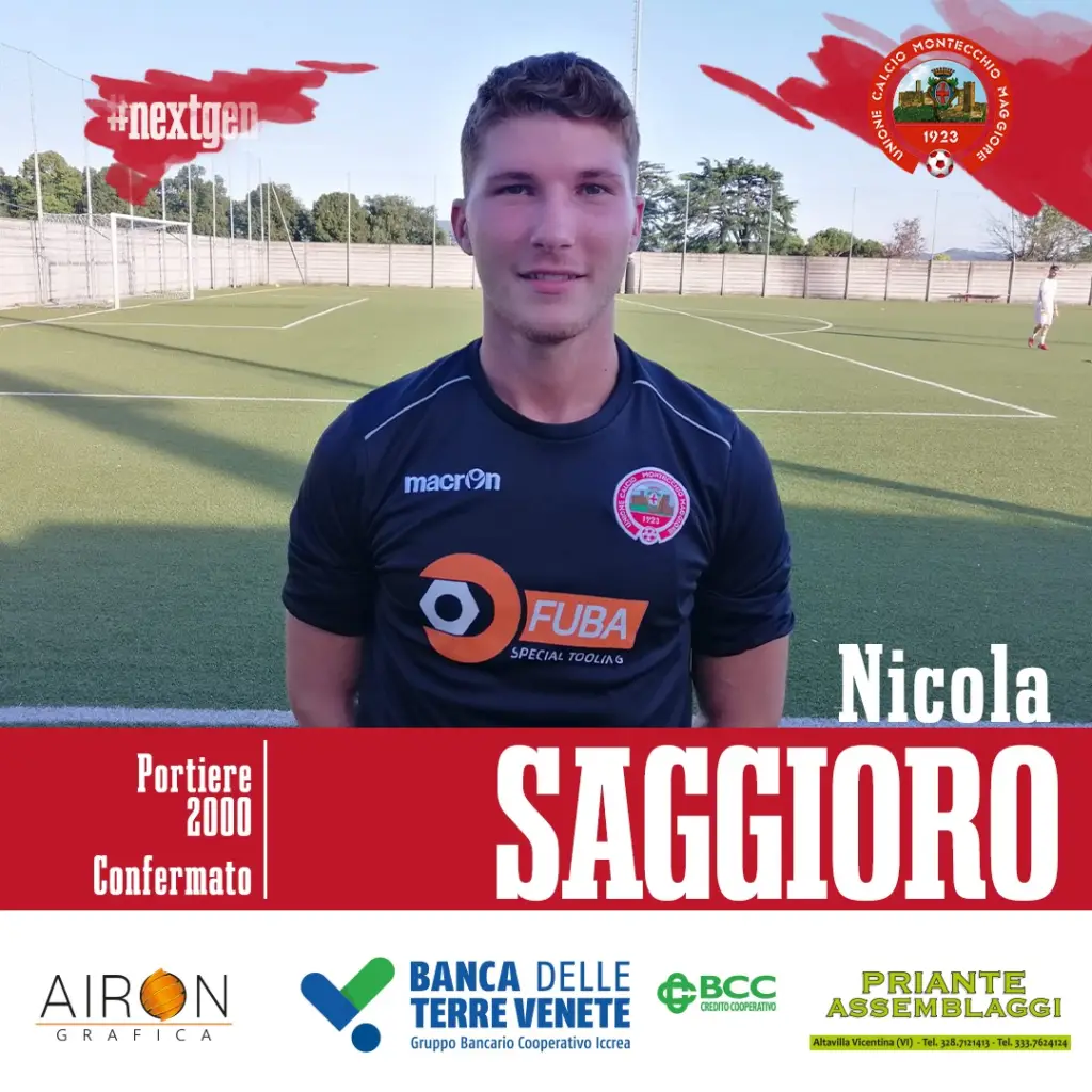 SAGGIORO NICOLA CONFERMATO AL MONTECCHIO MAGGIORE