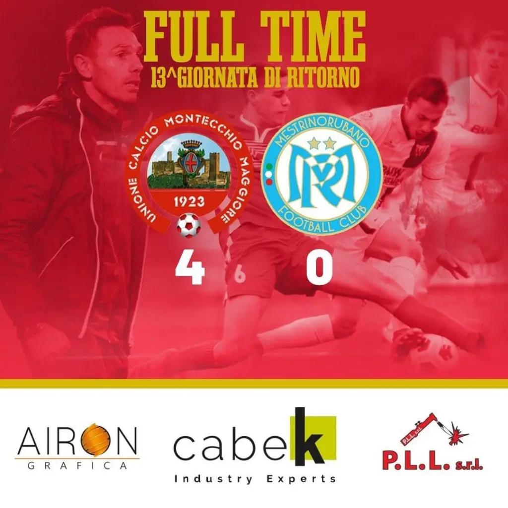 MONTECCHIO MAGGIORE-MESTRINO RUBANO 4-0