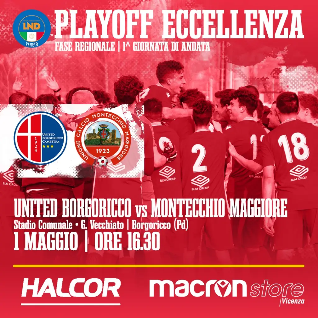 PLAY OFF : UNITED  BORGORICCO CAMPETRA –  MONTECCHIO MAGGIORE