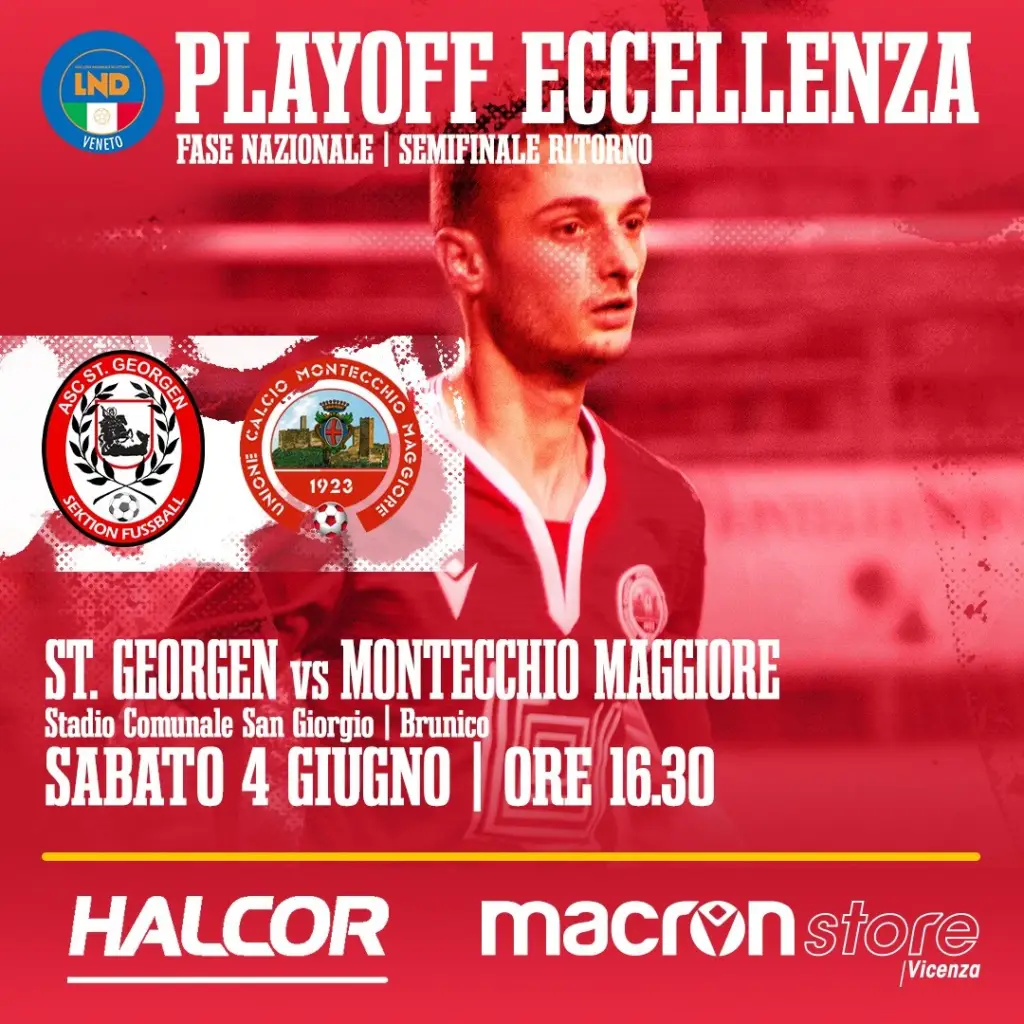 ANTICIPO : ST GEORGEN –  MONTECCHIO MAGGIORE