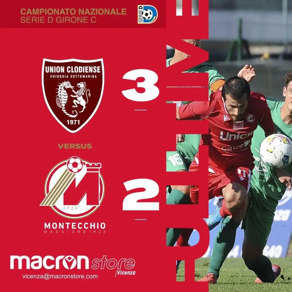 HIGHLIGHTS : UNION CLODIENSE C.S. –  MONTECCHIO MAGGIORE 3-2