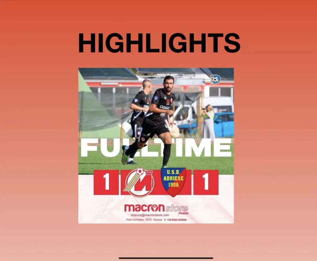 MONTECCHIO MAGGIORE – ADRIESE 1-1