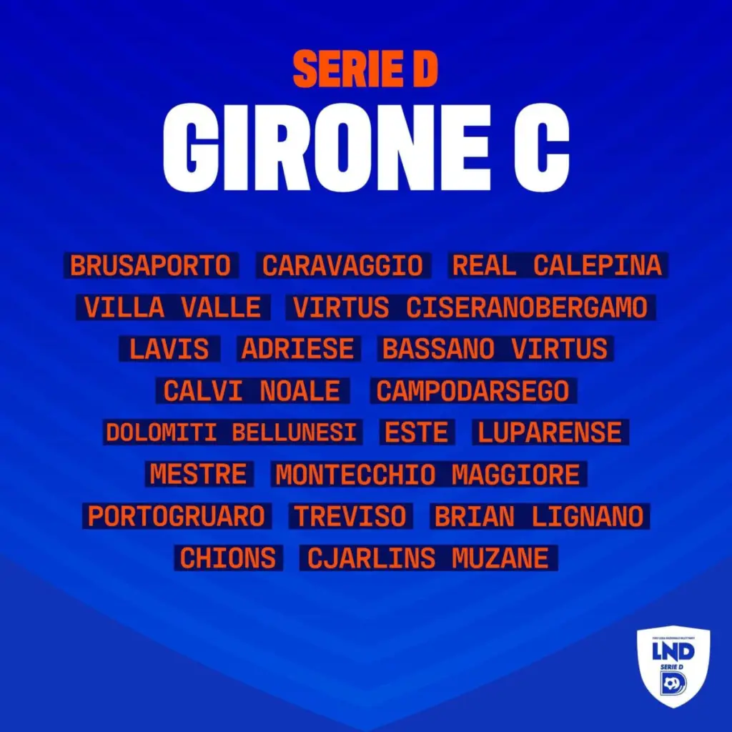 SERIE D Girone c a 20 squadre con le bergamasche