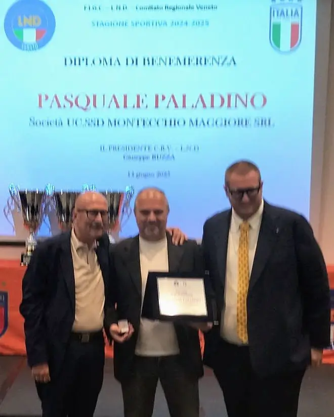 Pasquale Paladino nominato dirigente benemerito